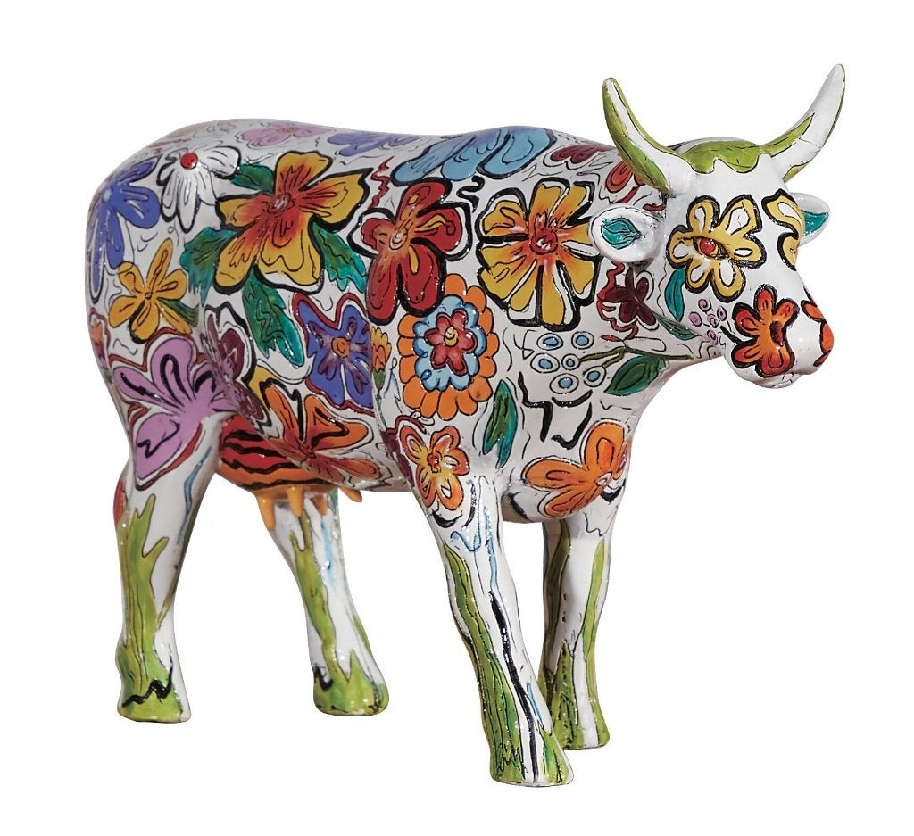 Nieuw Cow Parade koe Vaca Floral large gratis verzending., Ophalen of Verzenden