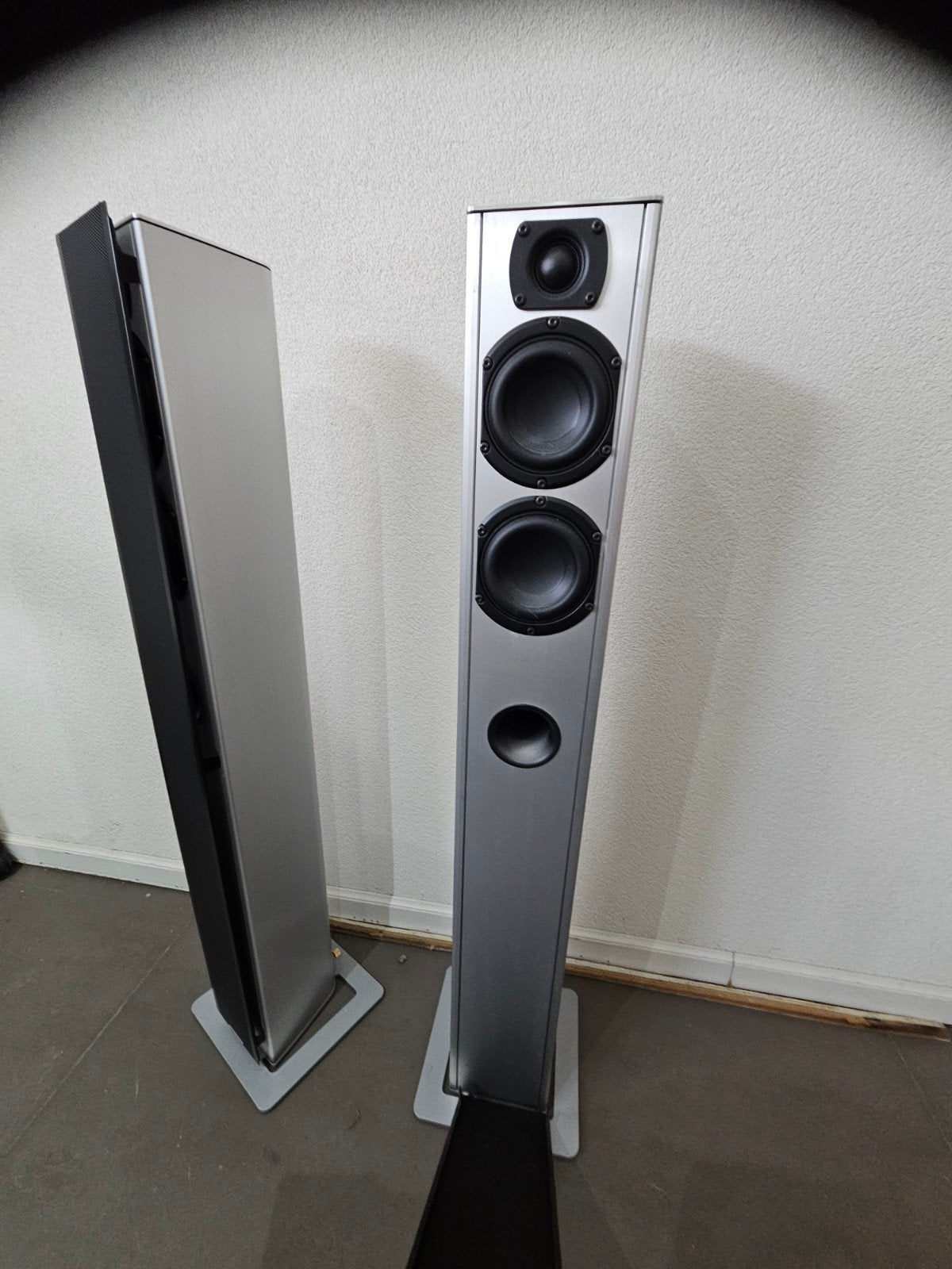 Piega Classic TS 5 Vloerstaande Luidsprekers - Zilver, Audio, Tv en Foto, Vloerstaande luidspreker, Zo goed als nieuw, Geschikt voor surround/home cinema