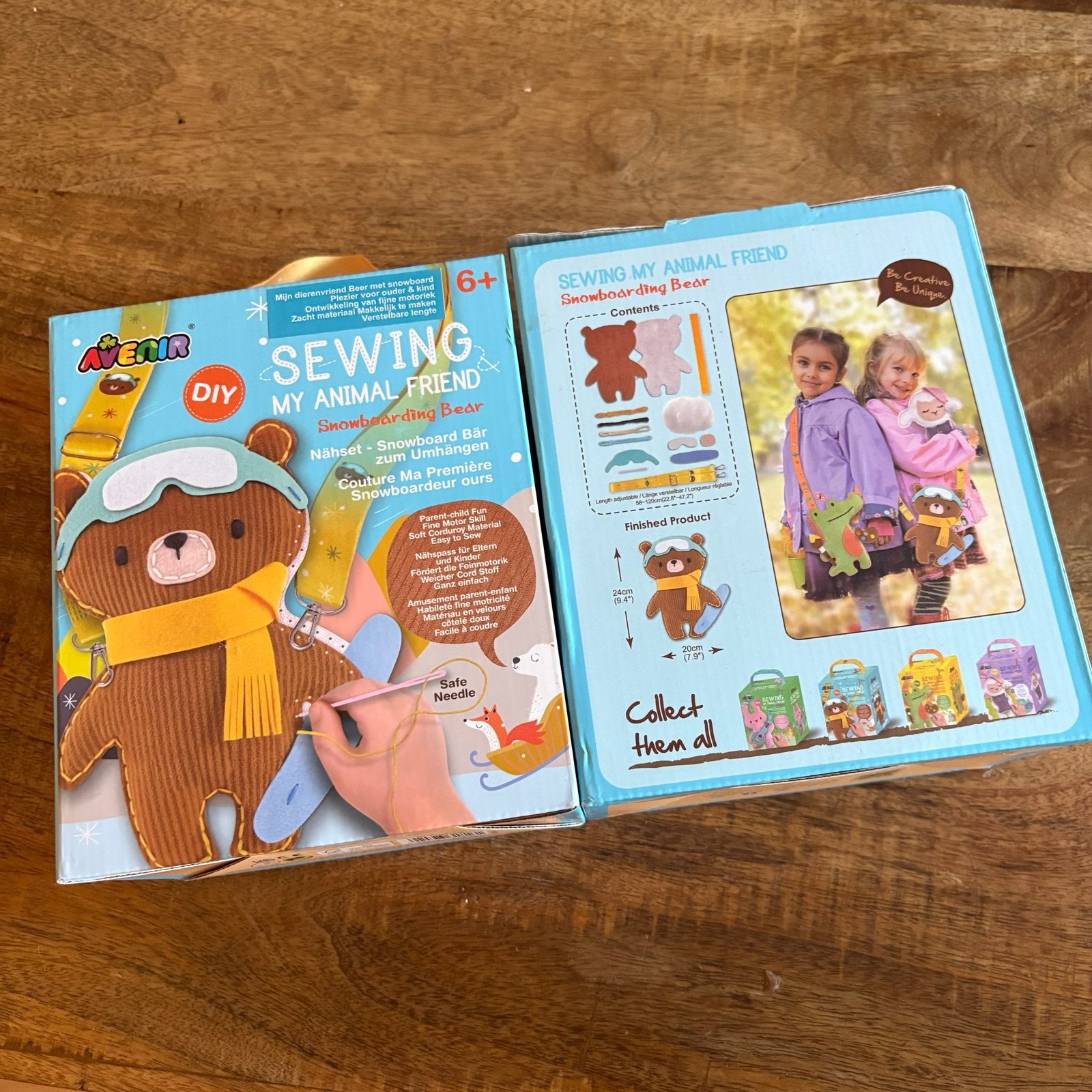 2x Naaiset Avenir Snowboarding Bear - Knutselpakket, Ophalen, Nieuw, Knutselen