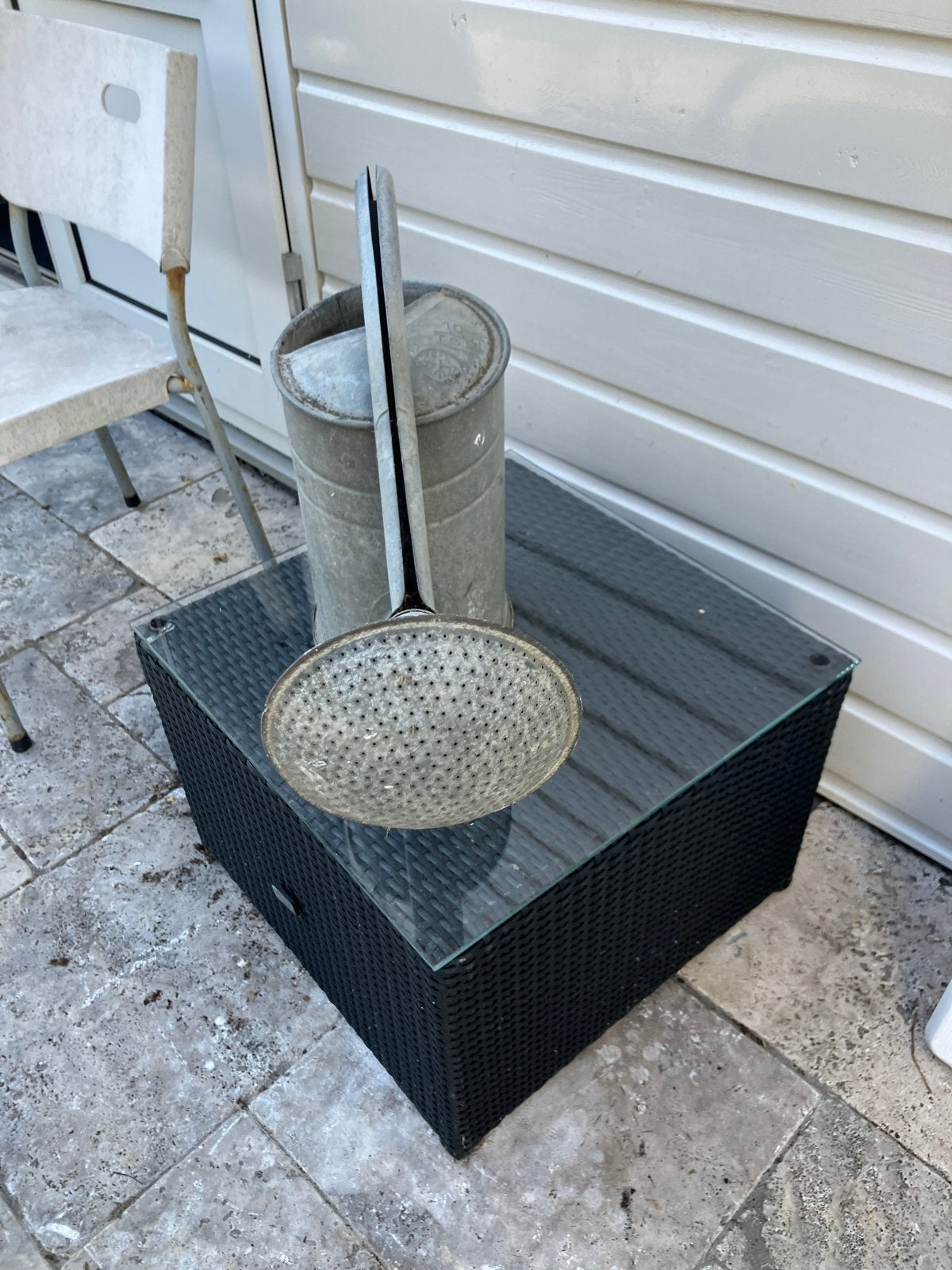 Vintage Zinken Gieter - Decoratief en Functioneel, Tuin en Terras, Gieters, Ophalen of Verzenden, Gebruikt, Metaal