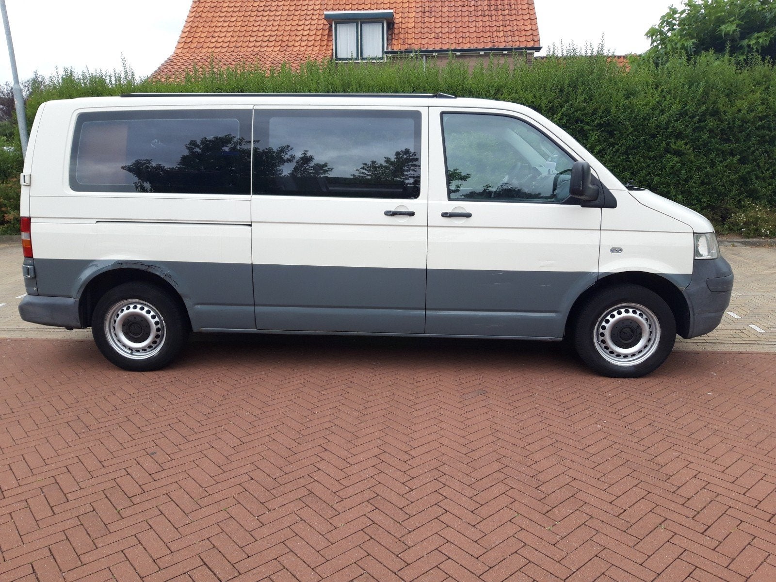 Volkswagen 2007 T5 camper 1.9 tdi L2H1 8 persoons hefdak, Chemisch toilet, Buscamper of Camperbus, Volkswagen, Airbags