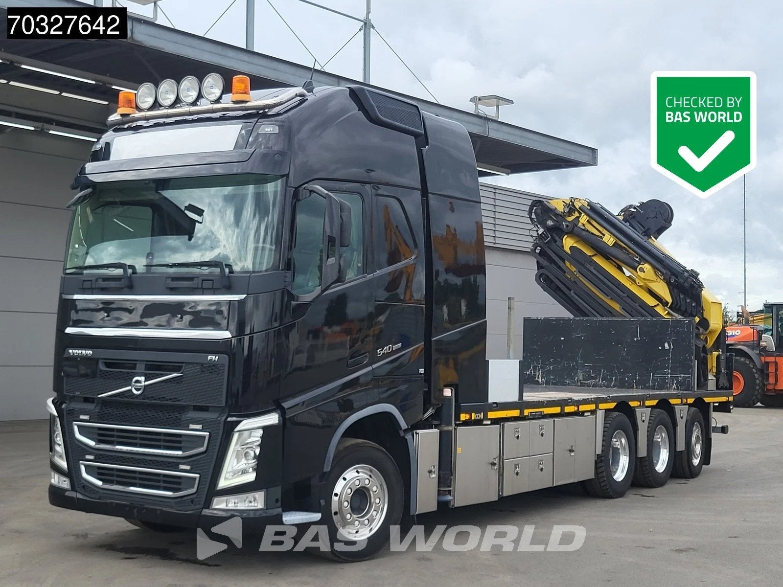 Volvo FH FH 540 8X4 HMF8520K-RC + JIB K6 Crane Kran Winch Fu, Automaat, Euro 6, Zwart, Leder