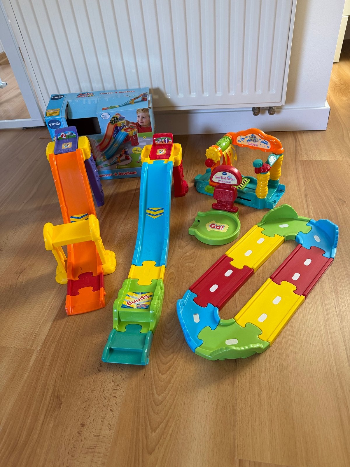 VTech Toet Toet Auto's Lanceer & Racebaan met extra's, Zelf te bouwen, Elektrisch, Ophalen, Overige merken