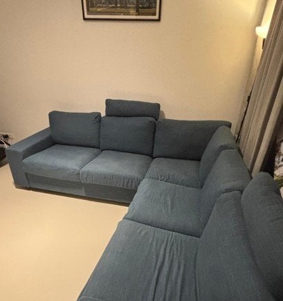 IKEA WIMLE 5-seater L sofa, Ophalen, Gebruikt, Hout, Vierpersoons of meer