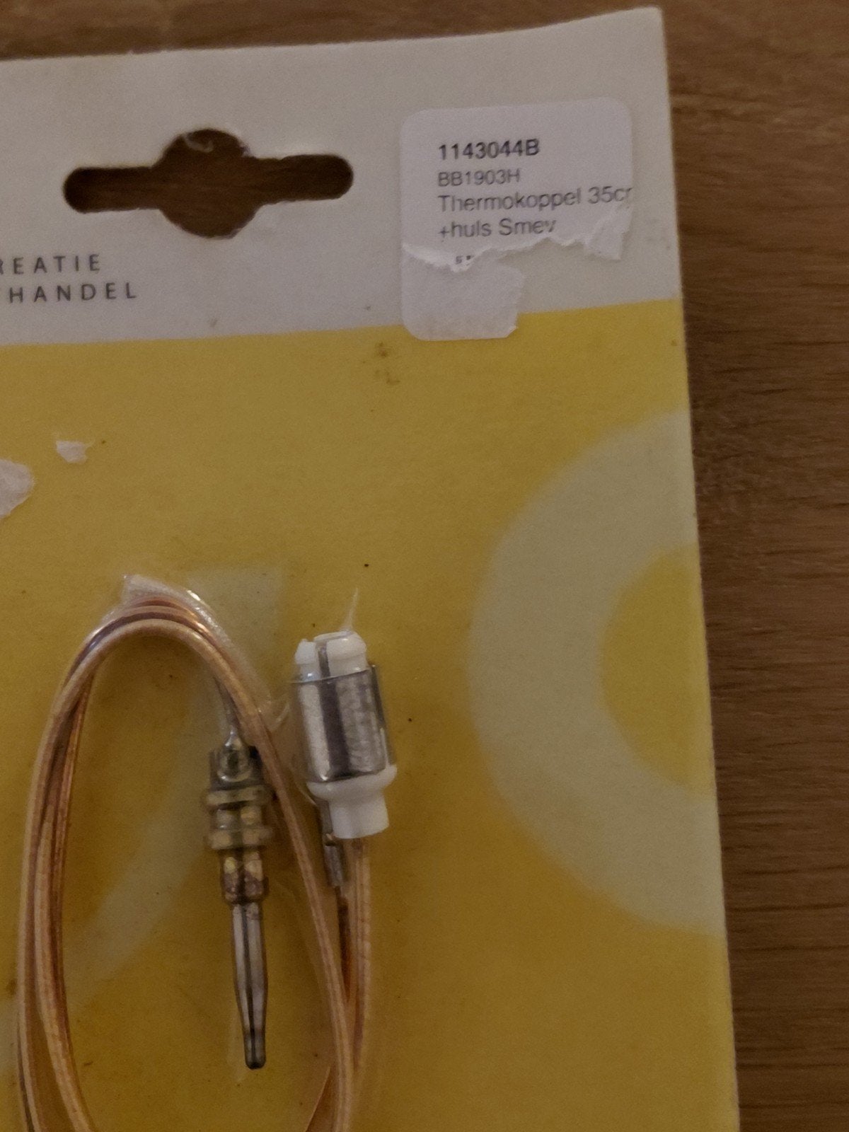 Thermokoppel 35cm + huls Smev - Nieuw in verpakking, Ophalen of Verzenden, Nieuw