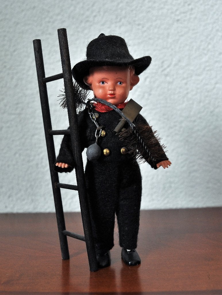 Oud Popje Pop Schoorsteenveger 1950 13,5 cm, Verzamelen, Ophalen of Verzenden, Zo goed als nieuw, Pop