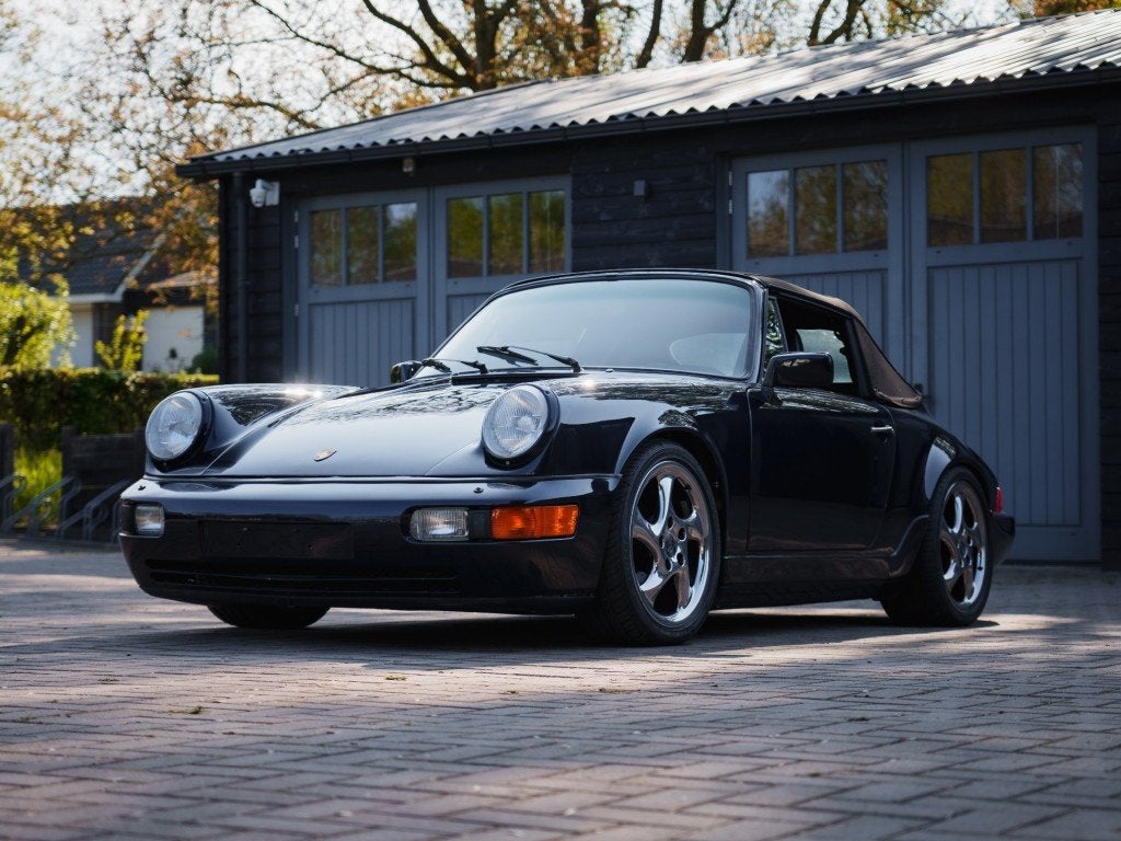 Porsche 911 3.2 Cabriolet – 1985 – look 964 – Midnight, Auto's, Gebruikt, Cabriolet, Bedrijf, Handgeschakeld