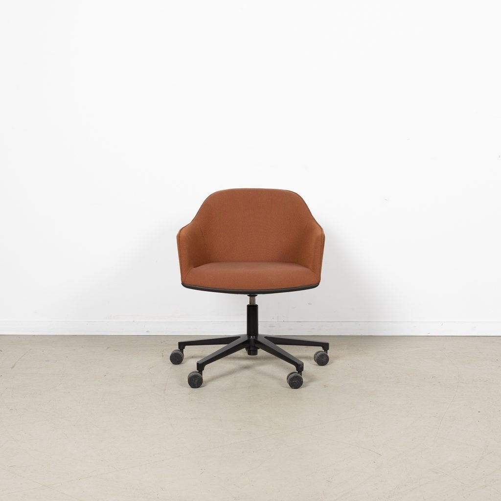 Vitra Softshell Bureaustoel Terracotta Stof - Zwart, Niet ingevuld, Gebruikt, Niet ingevuld, Niet ingevuld