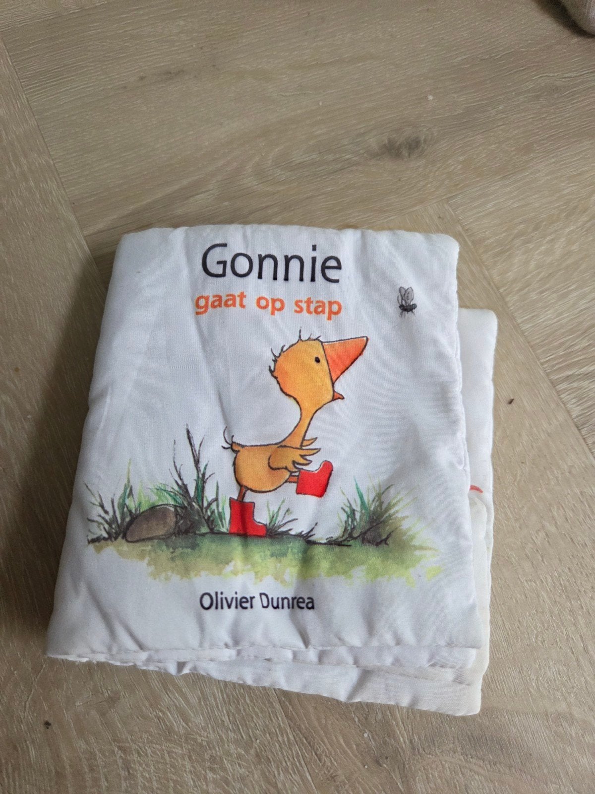 Zacht stoffen boekje Gonnie gaat op stap, Olivier Dunrea, Ophalen of Verzenden, Uitklap-, Voel- of Ontdekboek, 0 tot 6 maanden
