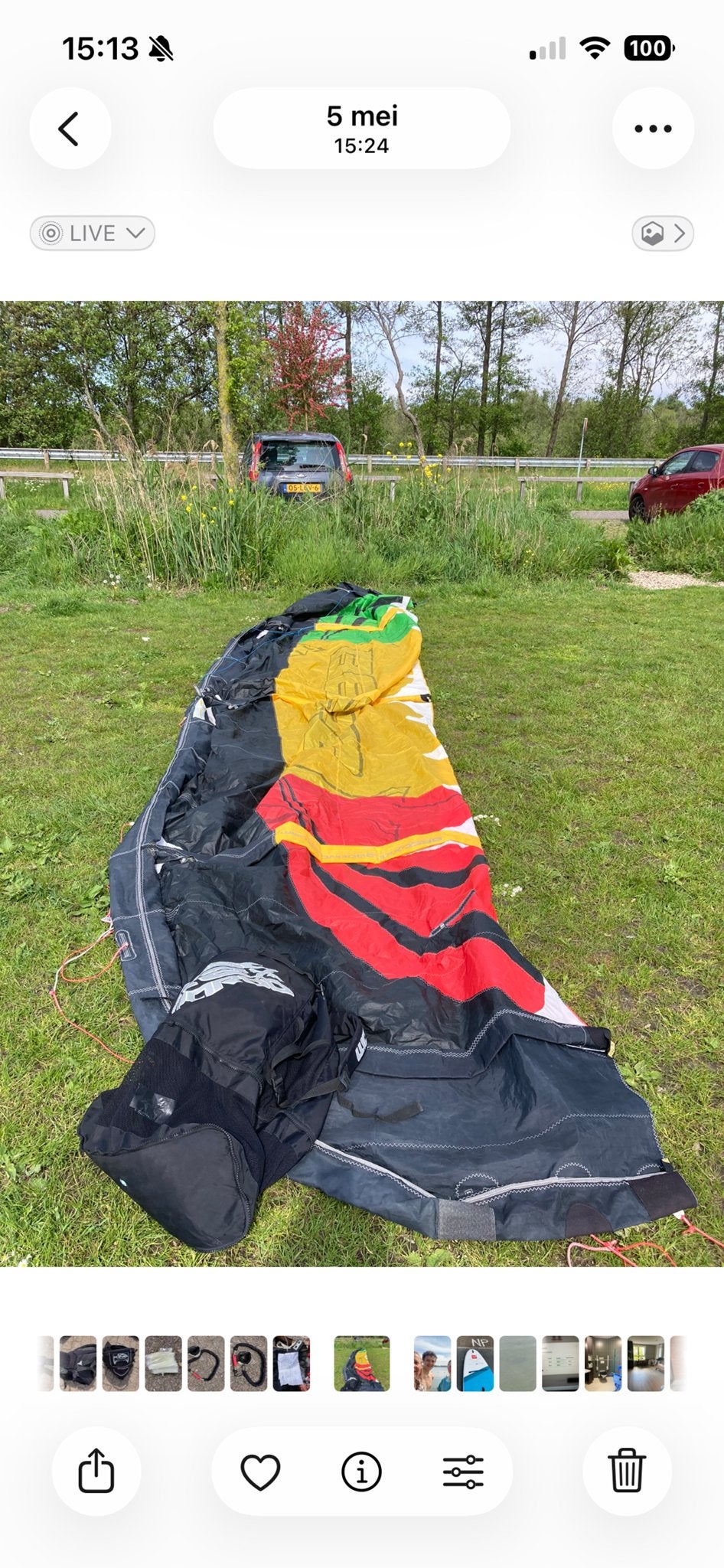 Kite 12M, Gebruikt, Geen board, Ophalen of Verzenden, Kite