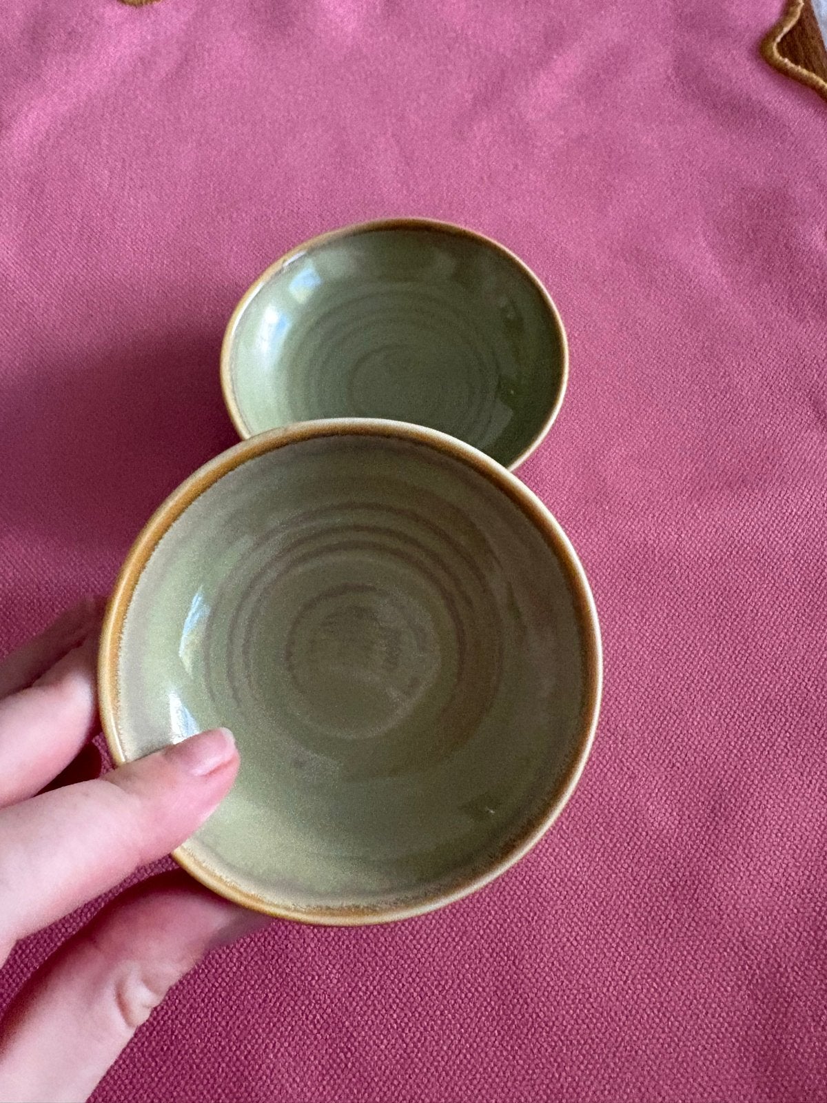 HKliving Chef Ceramics kleine schaaltjes mosgroen (2 stuks), Overige merken, Keramiek, Ophalen of Verzenden, Modern