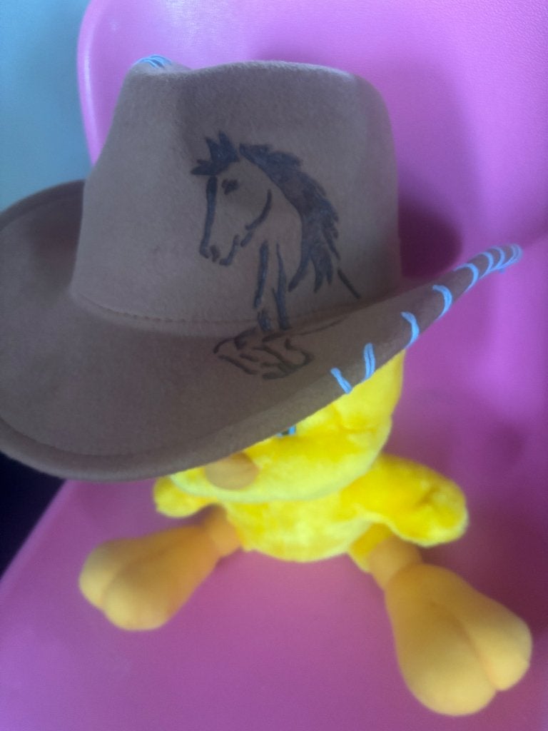 Cowboy hoed met paard, Kleding | Heren, Hoeden en Petten, Ophalen of Verzenden, Zo goed als nieuw, 57 cm (M, 7⅛ inch) of minder