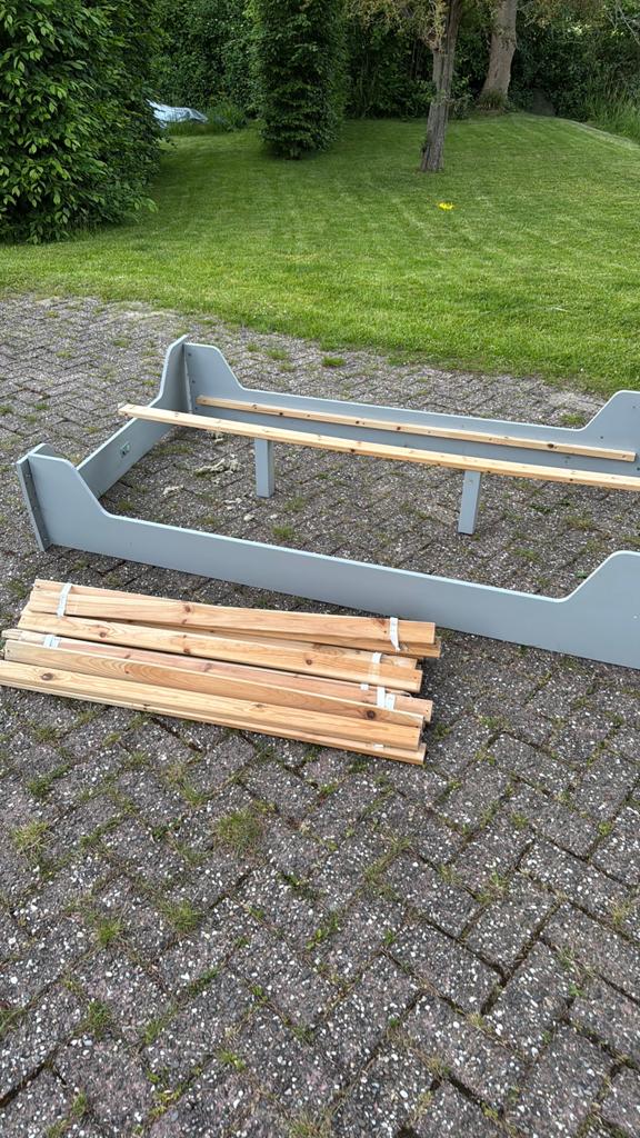 Bedombouw met bodem eenvoudig model 200X120, Ophalen, Gebruikt, Eenpersoons, 120 cm