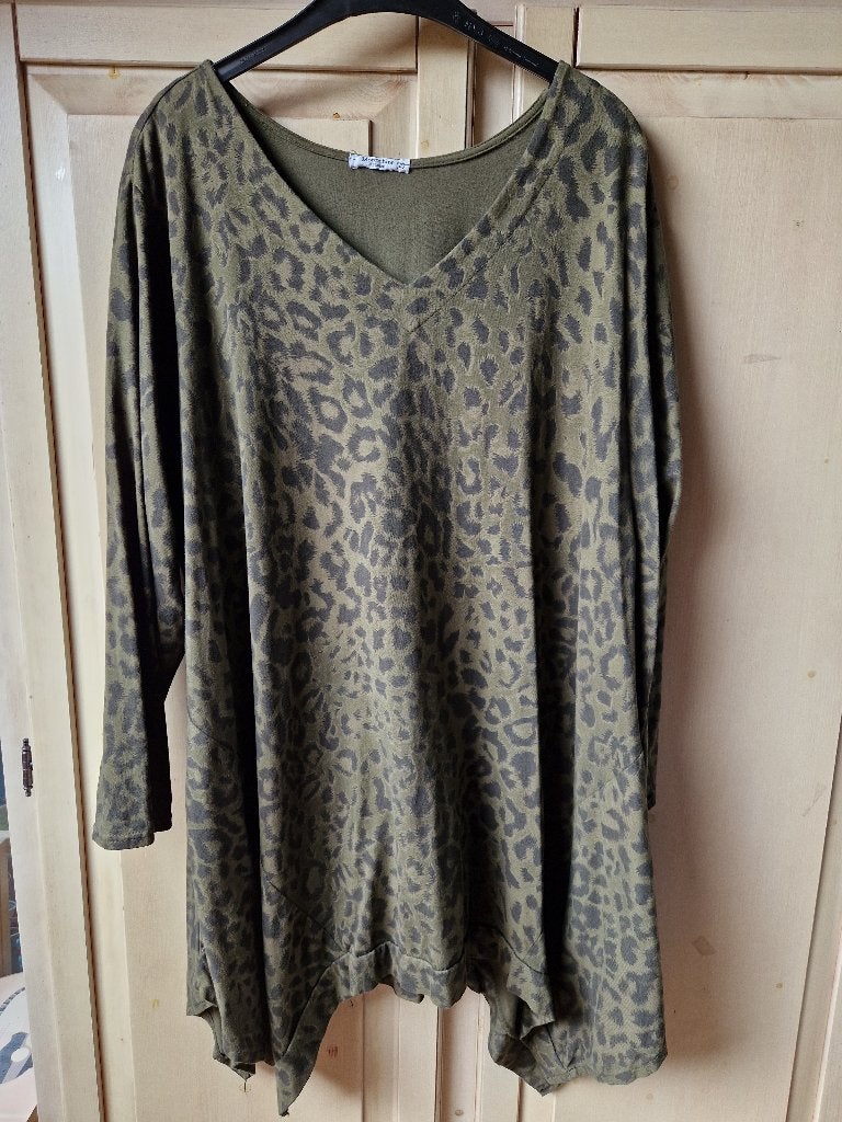 groene tuniek/jurk, Moonshine, maat 2 /50,52,54), Verzenden, Maat 46/48 (XL) of groter, Zo goed als nieuw, Moonshine