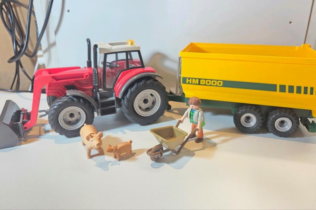 Playmobil tractor met aanhanger, Ophalen of Verzenden, Zo goed als nieuw