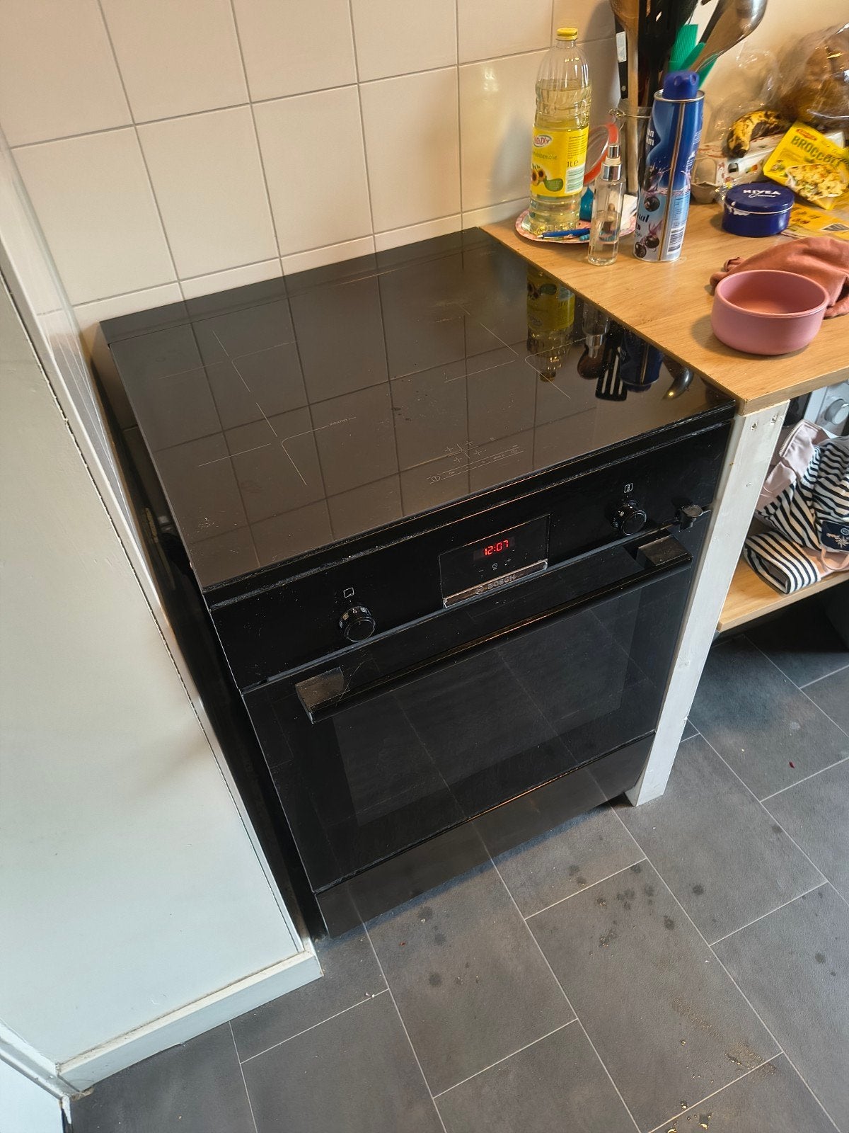 inductie fornuis met oven Bosch HLN39A060U, Ophalen, Gebruikt, 60 cm of meer, 4 kookzones
