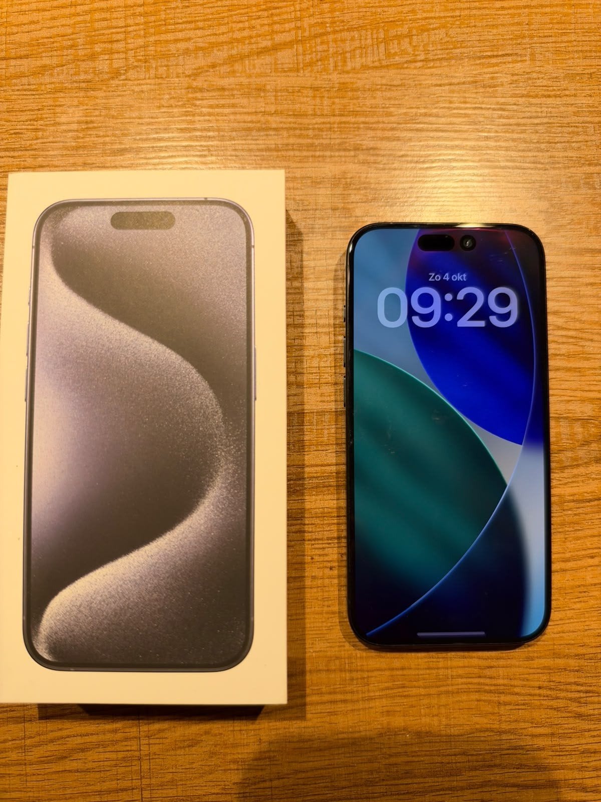 iPhone 15 Pro 128GB in Blauw Titanium, Ophalen, 128 GB, Blauw, Zo goed als nieuw