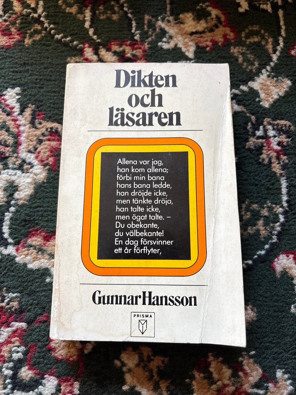 Dikten och läsaren - Gunnar Hansson (PRISMA), Ophalen of Verzenden, Gelezen, Europa overig