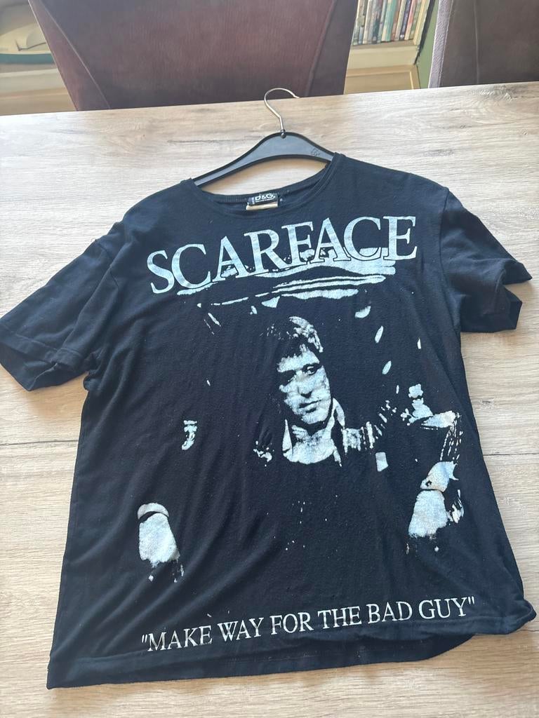 D&G Scarface T-shirt zwart maat L, Kleding | Heren, Ophalen of Verzenden, Gedragen, Maat 52/54 (L), Zwart