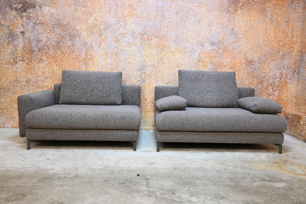 Als NIEUW!! stoffen Rolf Benz Nuvola design elementenbank, Huis en Inrichting, Banken | Bankstellen, Zo goed als nieuw, Rechte bank