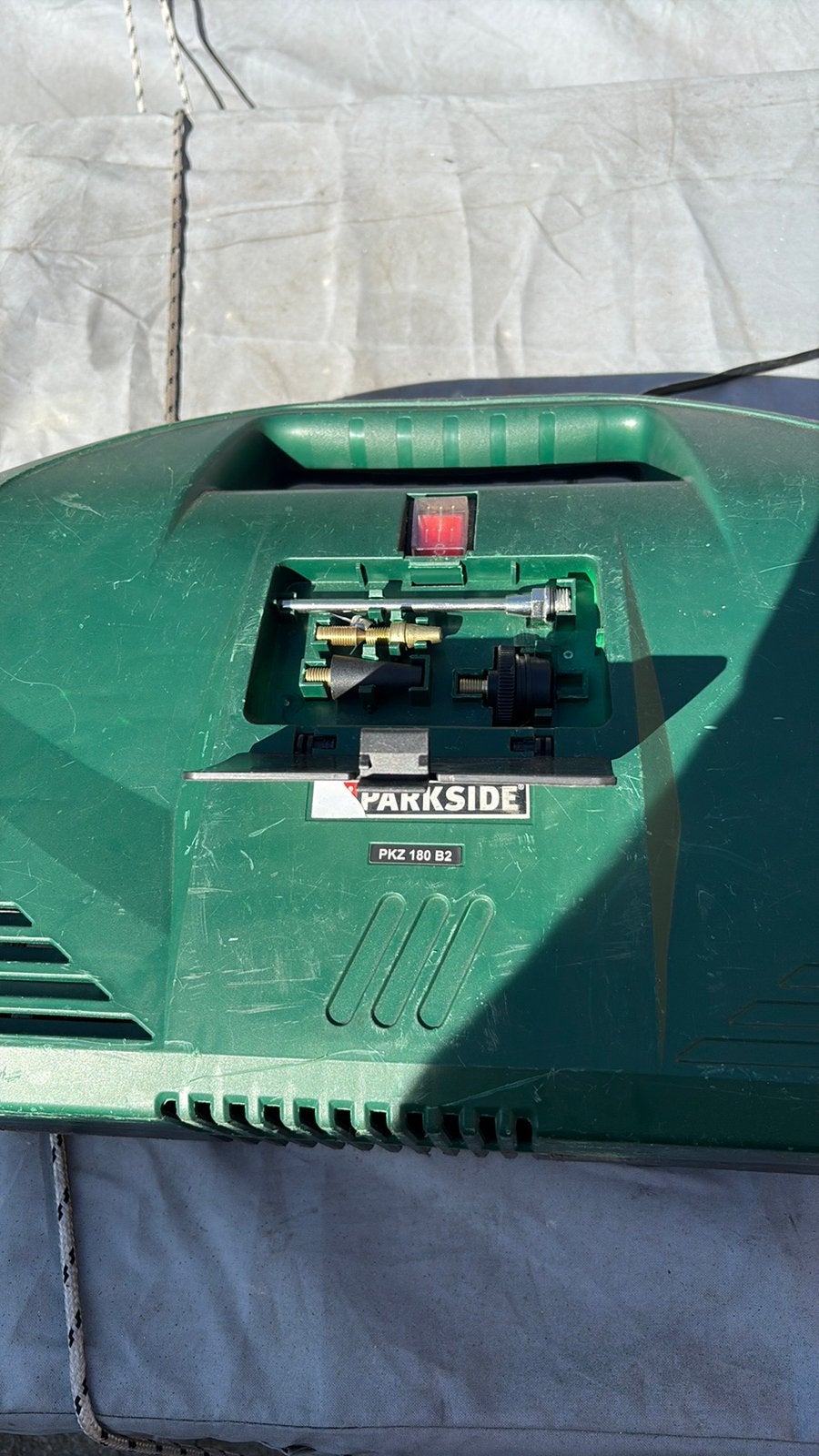 Parkside compressor, Doe-het-zelf en Verbouw, Gereedschap | Slijpmachines, Ophalen, Gebruikt