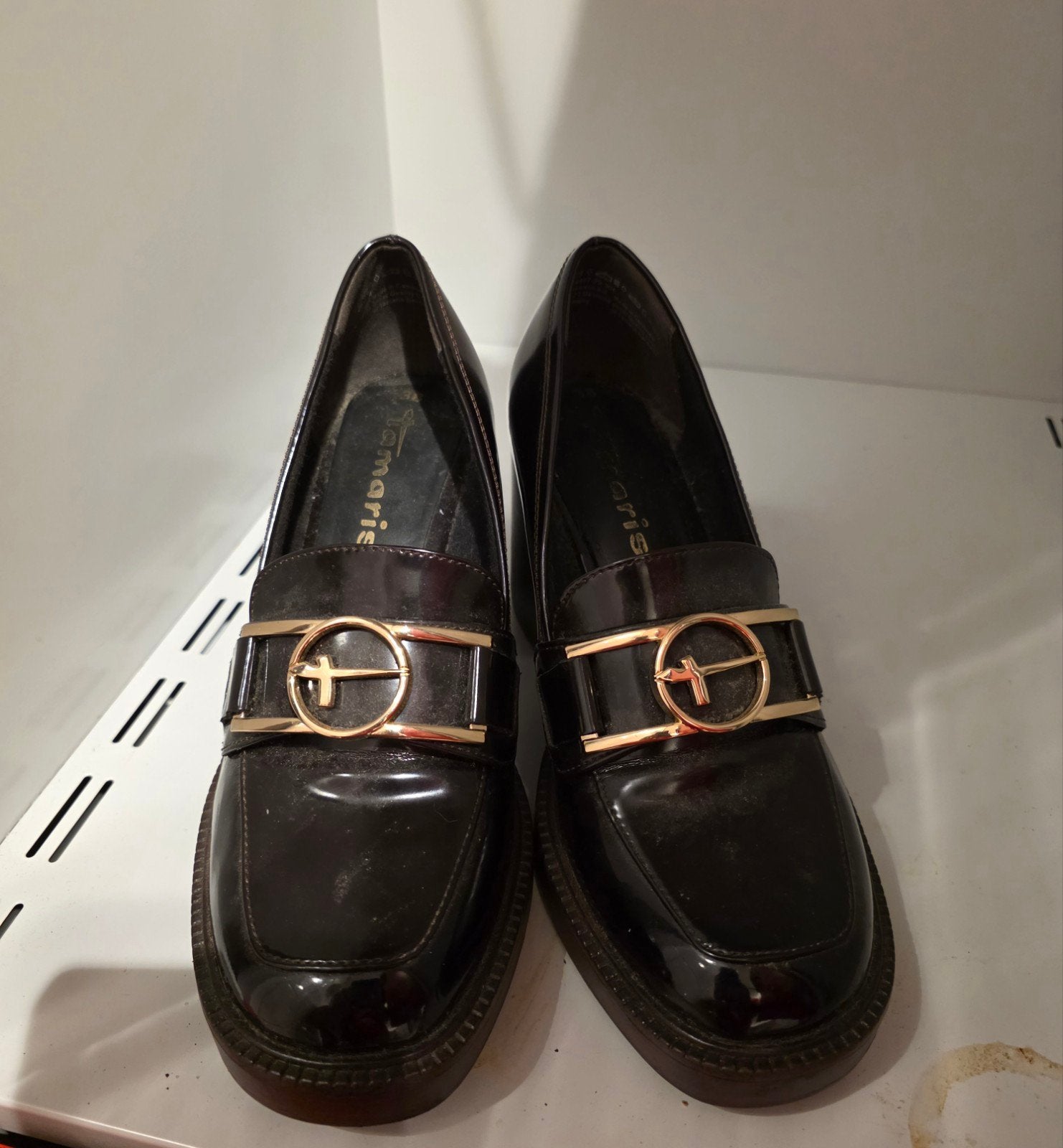 Dames schoenen met hak maat 38, Tamaris, Zwart, Ophalen of Verzenden, Schoenen met hoge hakken