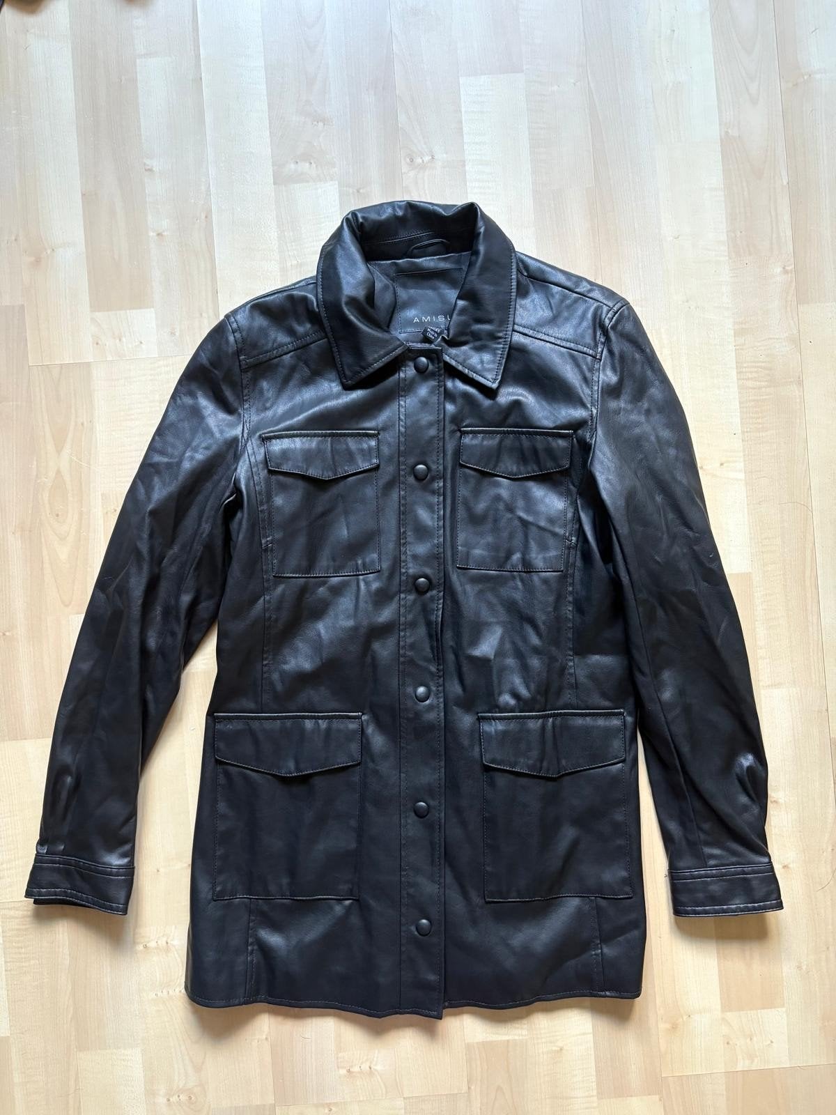 Leren blouse/jasje Amisu maat 36, nooit gedragen, Kleding | Dames, Zwart, Nieuw, Ophalen of Verzenden, Maat 36 (S)