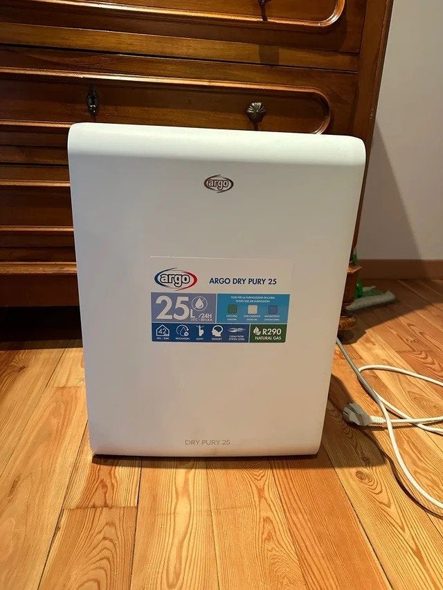 ArgoClima luchtontvoctiger en luchtreiniger -25 liter -Timer, Ophalen of Verzenden, Zo goed als nieuw, Luchtontvochter