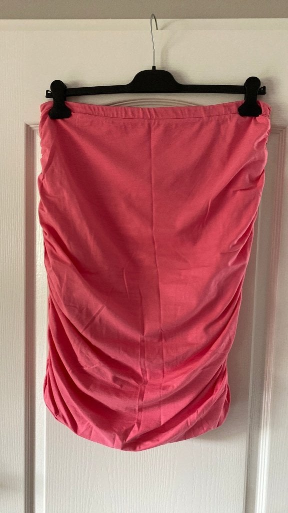 Rok Roze Tricot rimpel rokje Maat 42 Merk Stroke Purdey, Maat 42/44 (L), Ophalen of Verzenden, Zo goed als nieuw, Roze
