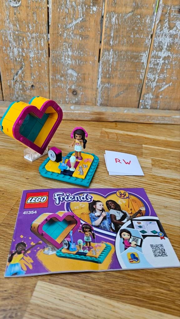 Lego 41354 Andrea's hartvormige doos - Compleet!, Ophalen of Verzenden, Zo goed als nieuw, Complete set, Lego
