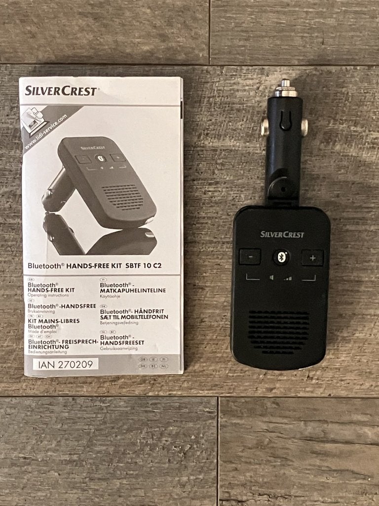 SilverCrest bluetooth handsfree kit SBTF 10 C2, Auto diversen, Carkits, Ophalen of Verzenden, Zo goed als nieuw