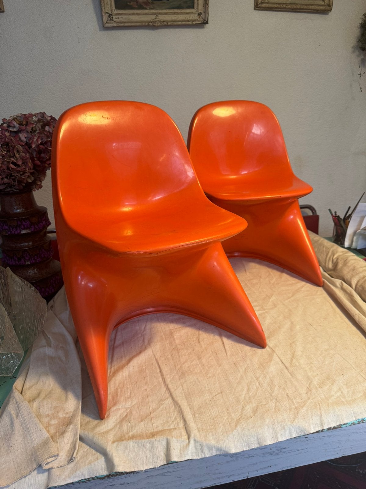 Twee KinderStoelen ,Casalino,sixties,zeventies,vintage, Ophalen of Verzenden, Gebruikt, Stoel(en)