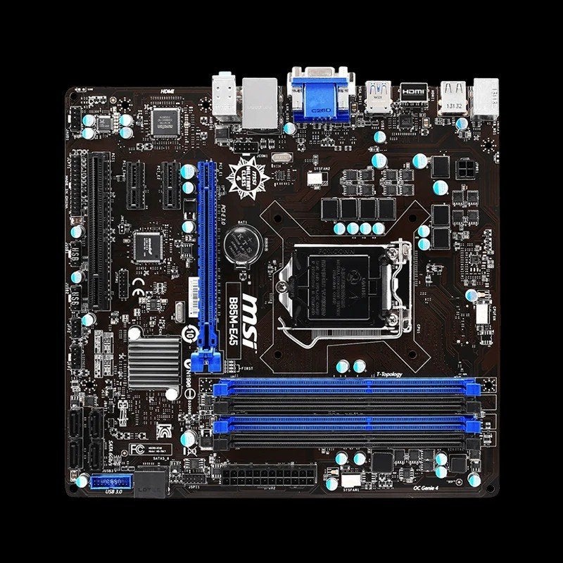 MSI B85M E45 Moederbord met Socket LGA 1150, Ophalen of Verzenden, Gebruikt, DDR4