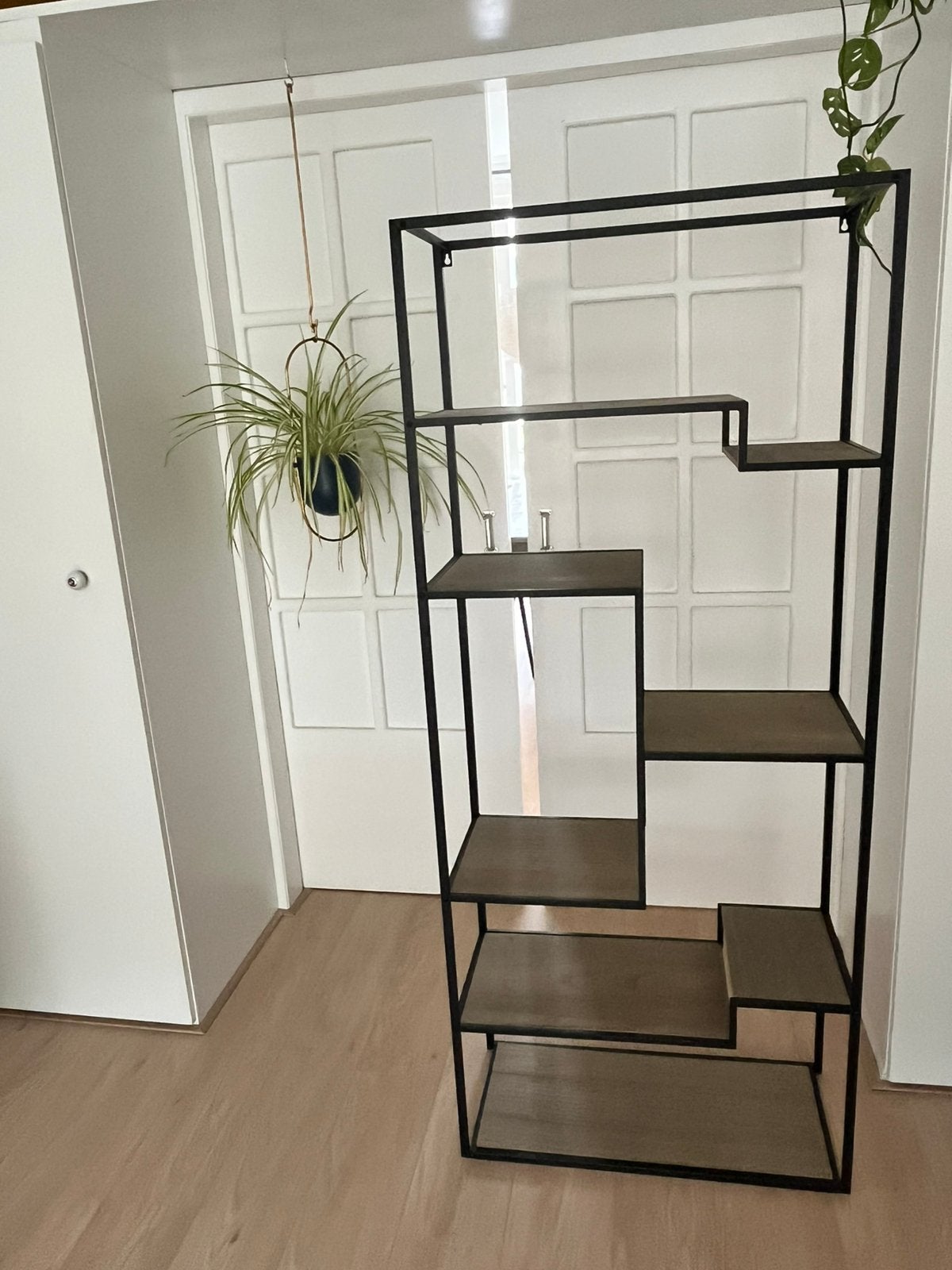 Wandrek room divider hout en metaal 170x 72x 32, Ophalen, Met plank(en), Zo goed als nieuw, Minder dan 150 cm