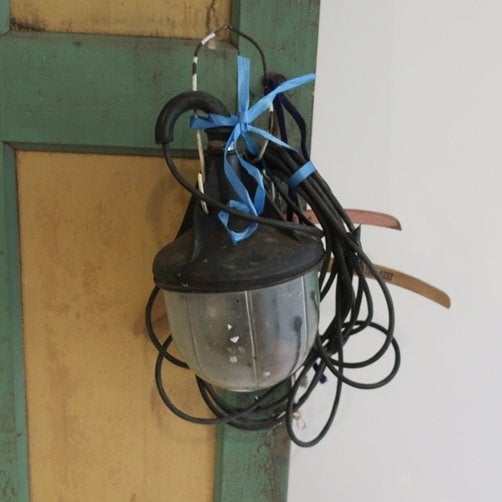 Hanglamp lamp industrie origineel kunststof kap zwart, Huis en Inrichting, Ophalen of Verzenden, Gebruikt, Kunststof, Industrie