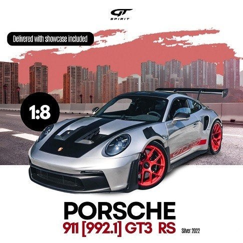 Porsche 911 (992.1) GT3 RS 2022 Silver Metallic / Red Wheels, Tschuiten@hotmail.com, Duitsland, Auto, Nieuw
