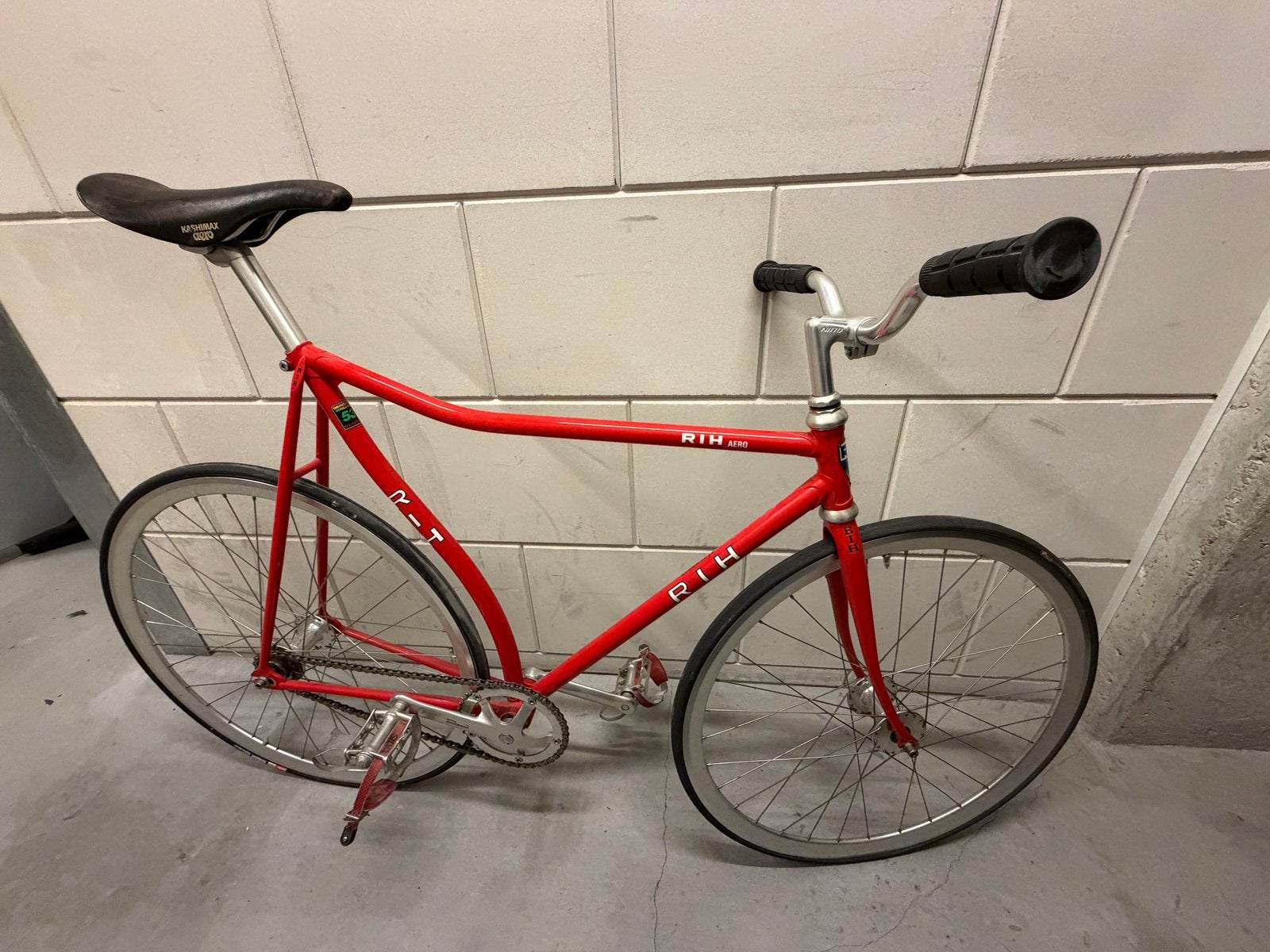 RIH Aero racefiets met Phil Woods en Campagnolo Record crank, Gebruikt, Velgrem, 53 tot 57 cm, Ophalen