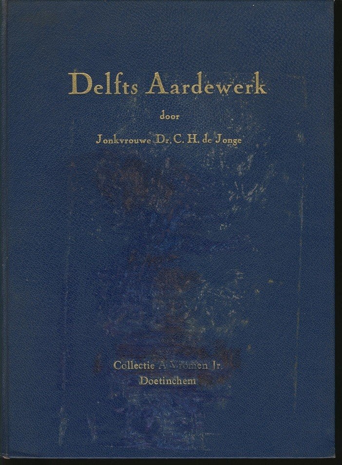 Delfts aardewerk; particuliere verzameling; Vroemen; 1967, Boeken, Verzenden, Gelezen