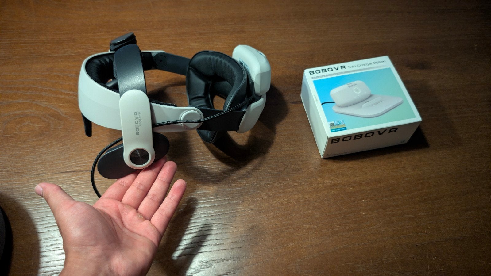 BOBOVR M3 Pro Headset met accessoires en oplaadstation, Spelcomputers en Games, Ophalen of Verzenden, Zo goed als nieuw, VR-bril