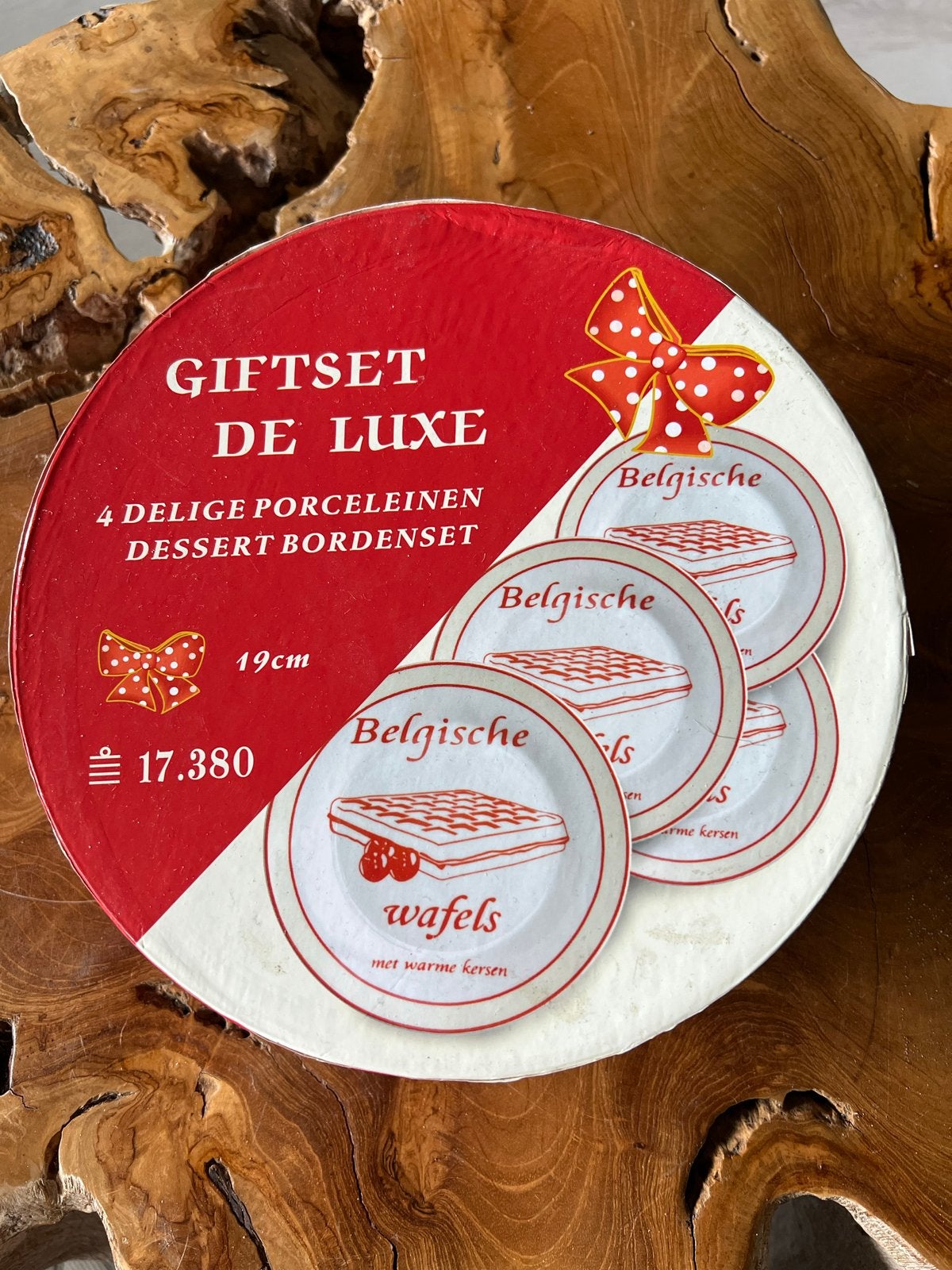 K-Art Belgische Wafels Dessert Borden Set - 4 Stuks, Verzenden, Nieuw, Bord(en), Overige stijlen