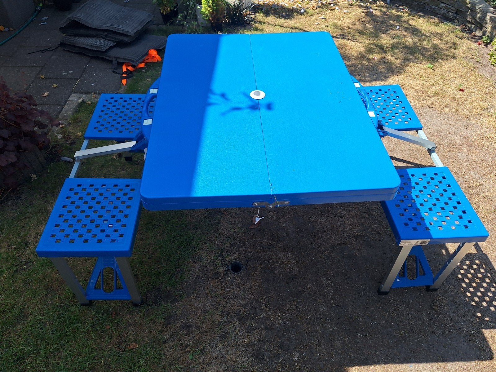 campingtafel / picknicktafel, Tuin en Terras, Picknicktafels, Ophalen, Zo goed als nieuw, Rechthoekig, Overige materialen