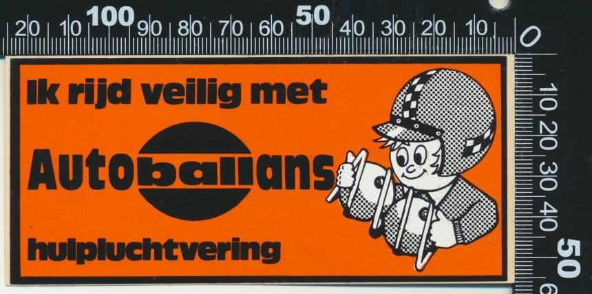 Sticker: Autoballans Hulpluchtvering, Verzamelen, Stickers, Zo goed als nieuw, Auto of Motor, Ophalen of Verzenden
