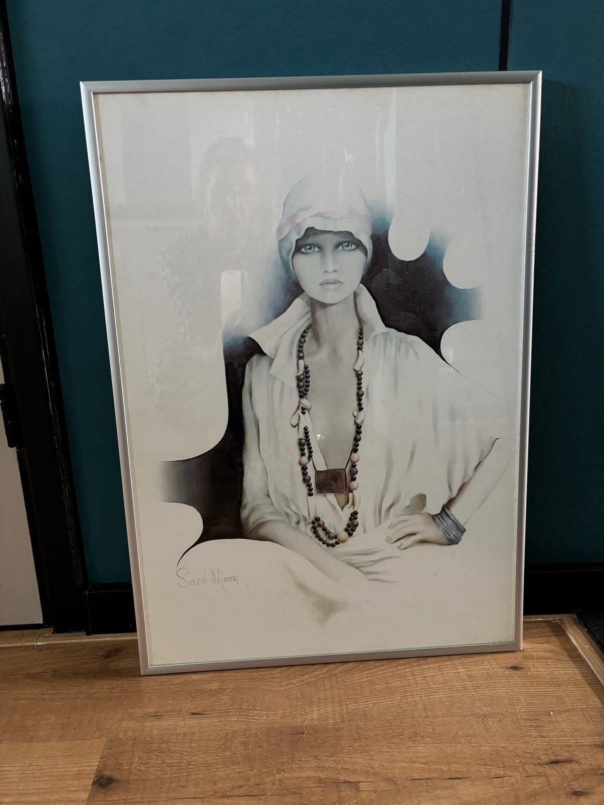 Vintage Sara Moon Print in Lijst - Elegante Vrouw, Ophalen of Verzenden