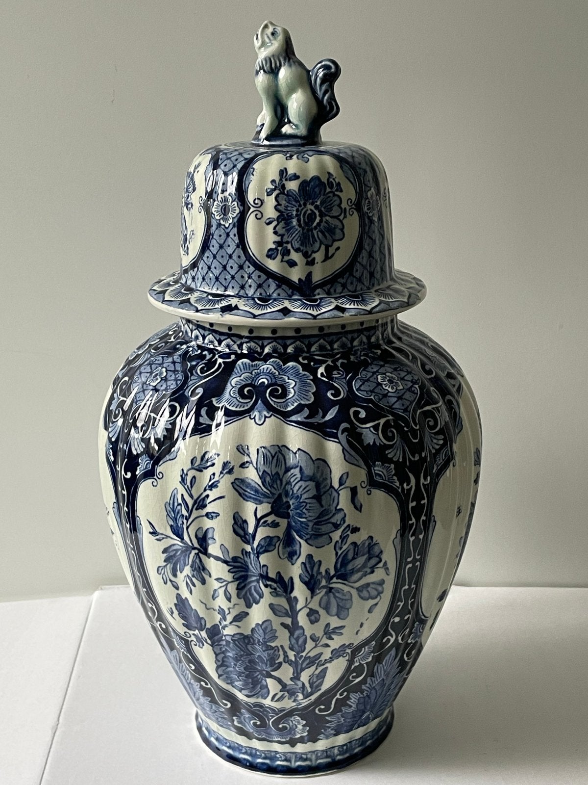 Grote Delftsblauwe vaas Plateelbakkerij Schoonhoven 1920-193, Ophalen of Verzenden