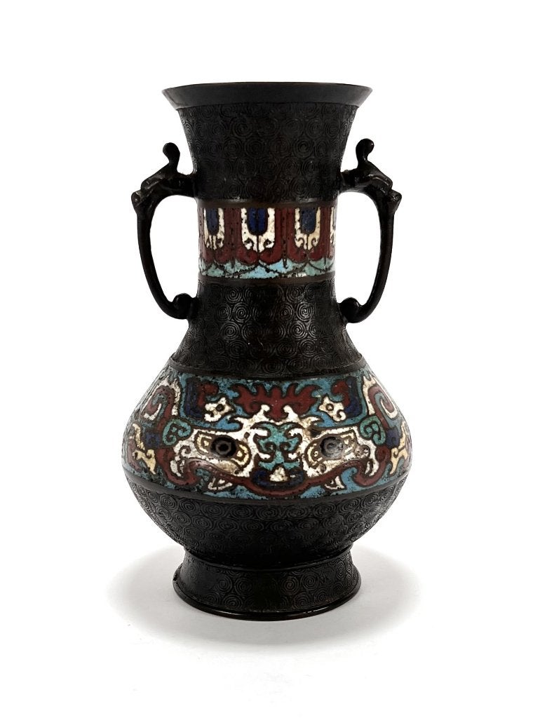 110. Cloisonné vaas - Japan, begin 20e eeuw, Ophalen of Verzenden