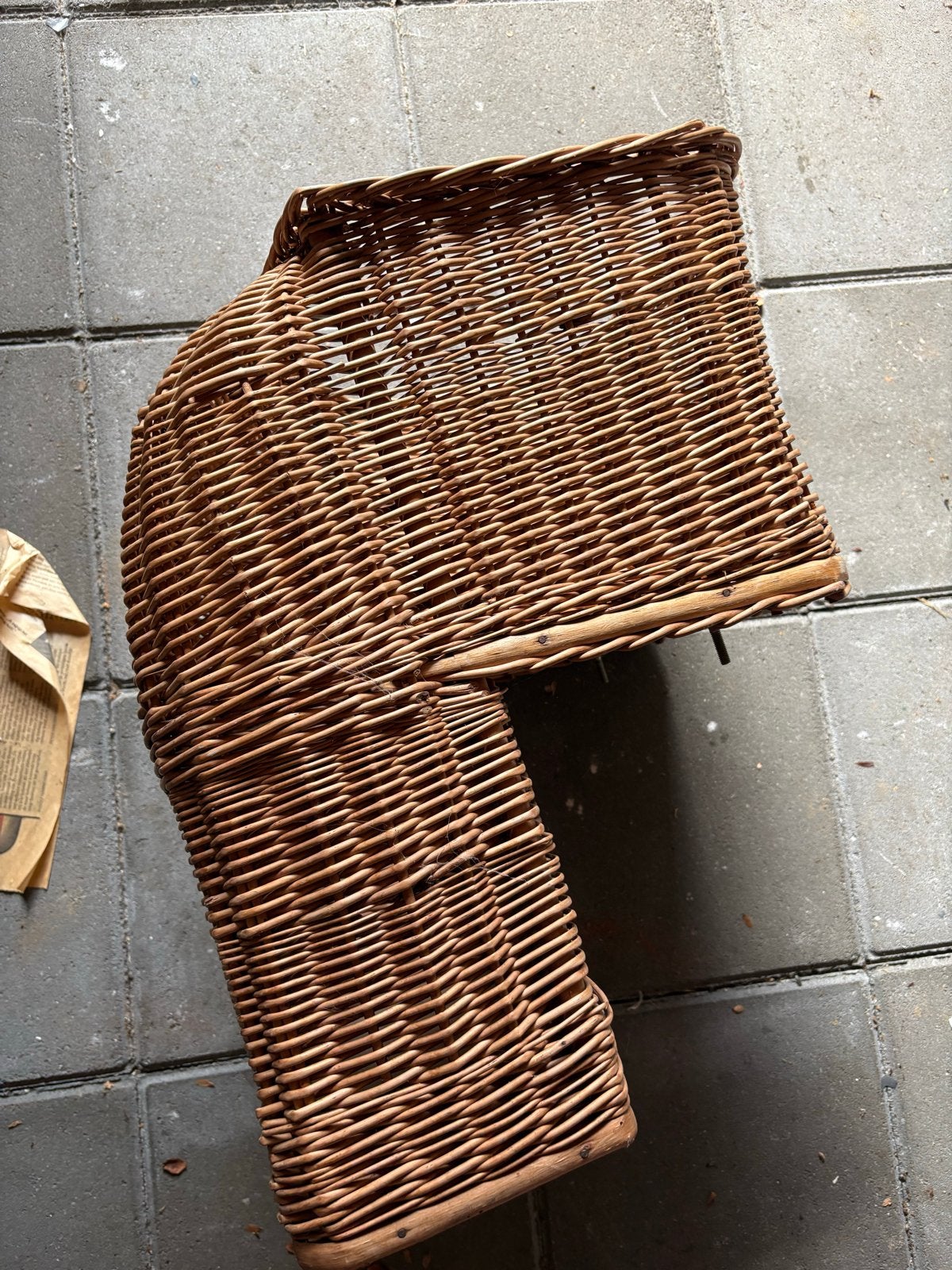 Rieten fiets kinderzitje - Vintage stijl, Fietsen en Brommers, Ophalen, Gebruikt, 9 t/m 18 kg, Achterzitje