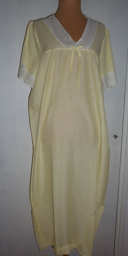 lang nachthemd maat 48 k, Verzenden, Geel, Nachtkleding