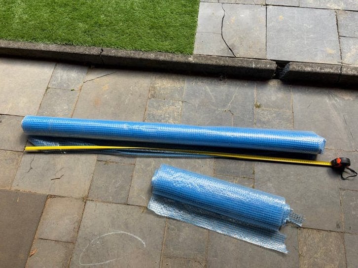 Dampdoorlatende folie circa 29 m2, Doe-het-zelf en Verbouw, Zeil en Folie, Ophalen, Zo goed als nieuw, 15 m² of meer, Folie