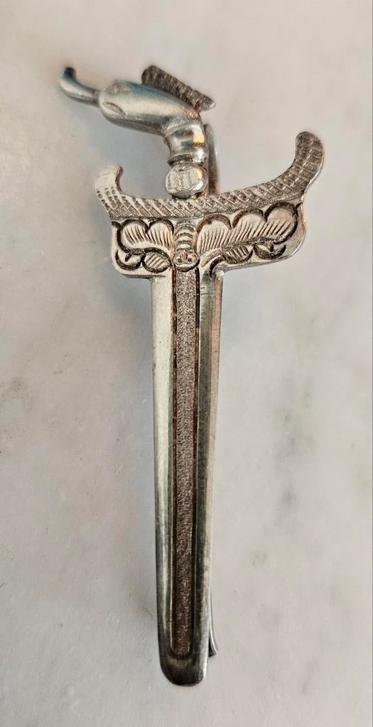 Zilveren Dasspeld Kris ( 925 zilver), Ophalen of Verzenden, Zilver