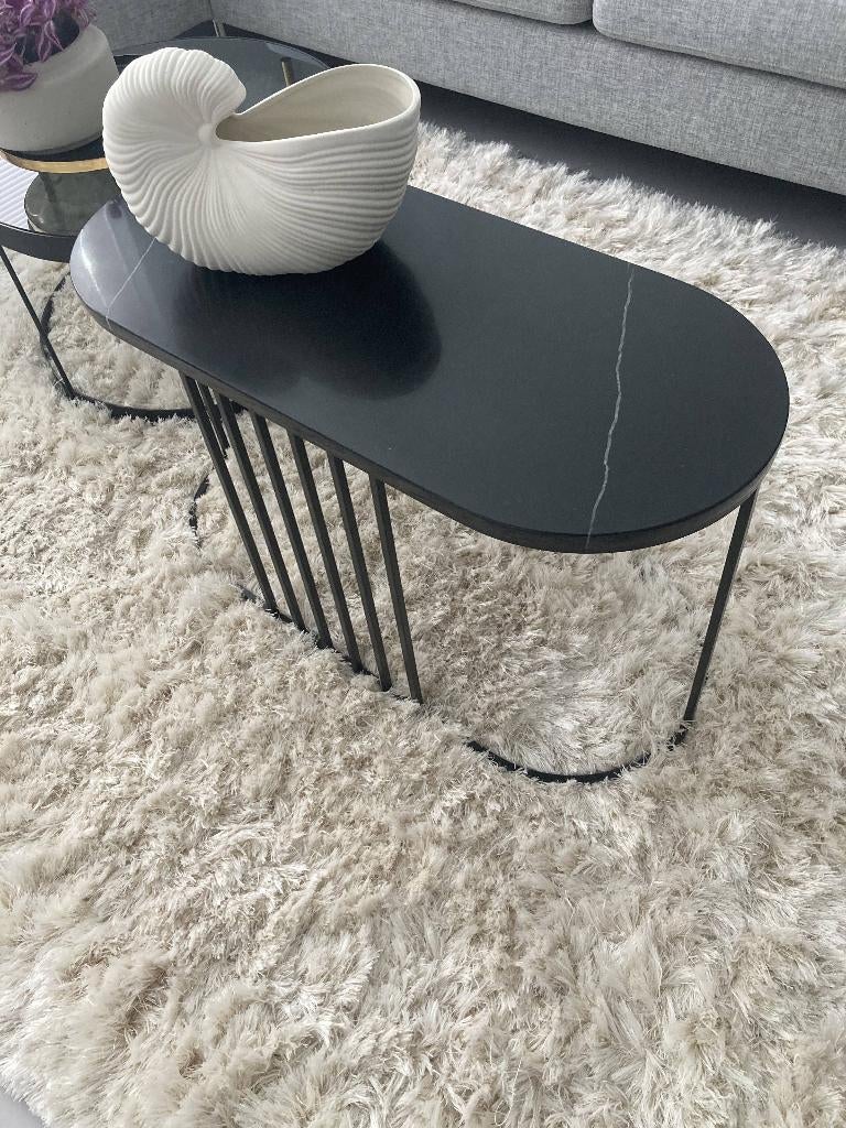 Bolia Posea bijzettafel van marmer, Metaal of Aluminium, Modern scandinavisch, Rond, Zo goed als nieuw